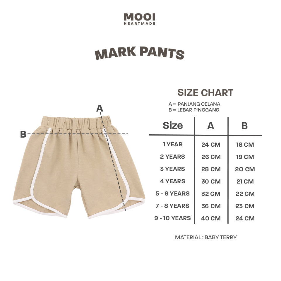 Mooi Celana Pendek Anak Laki - Laki Mark Pants Kids