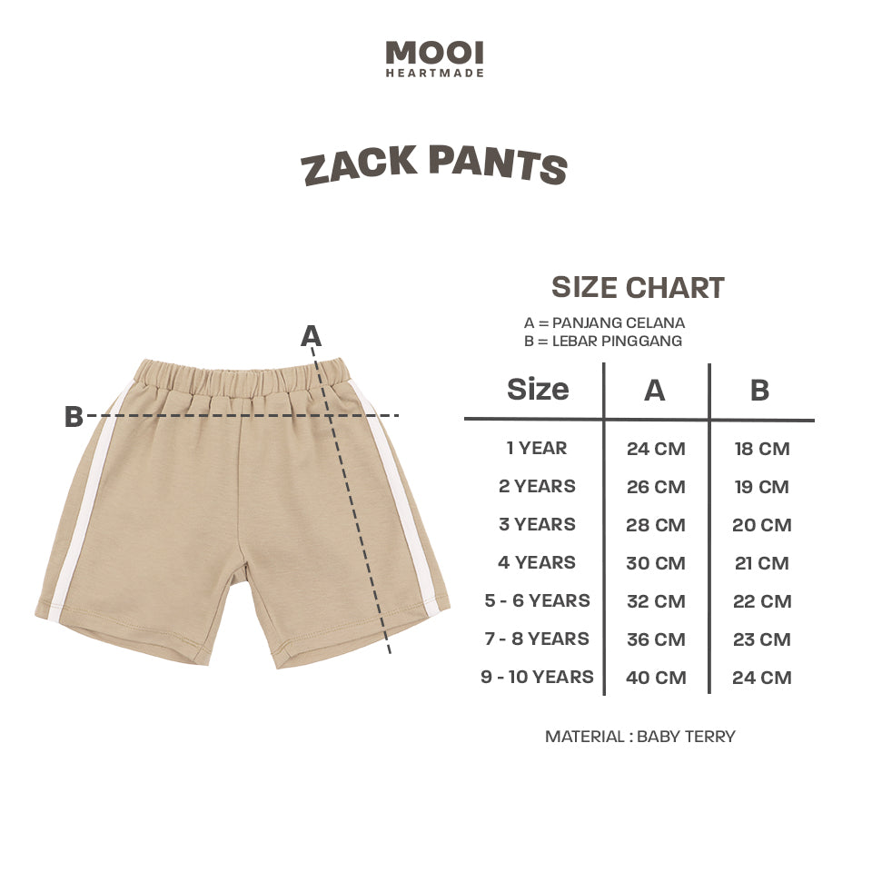 Mooi Celana Pendek Anak Laki - Laki Zack Pants Kids