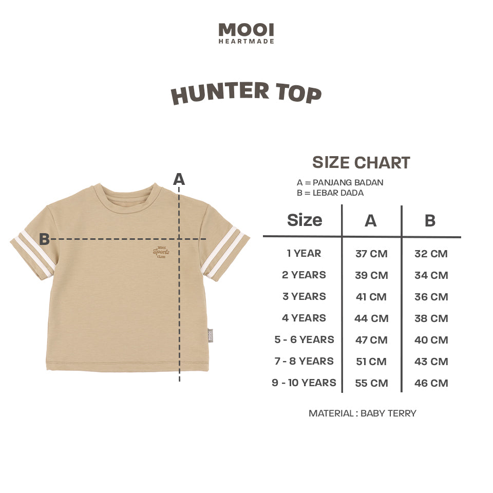 Mooi Kaos Anak Laki - Laki Hunter Top