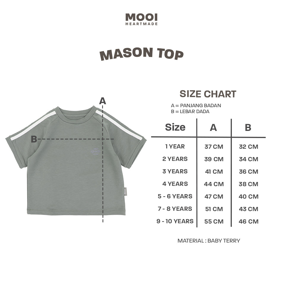 Mooi Kaos Anak Laki - Laki Mason Top