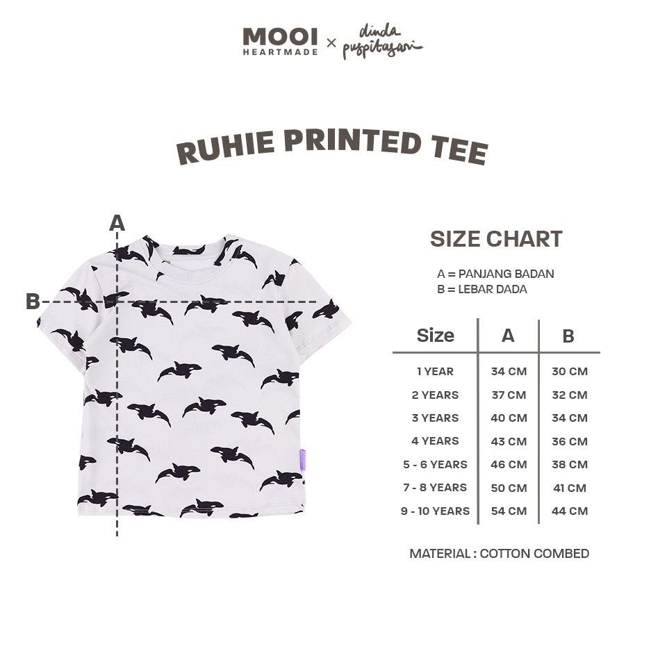 Mooi X Dinda Puspitasari Kaos Anak Laki - Laki Ruhie Printed Tee