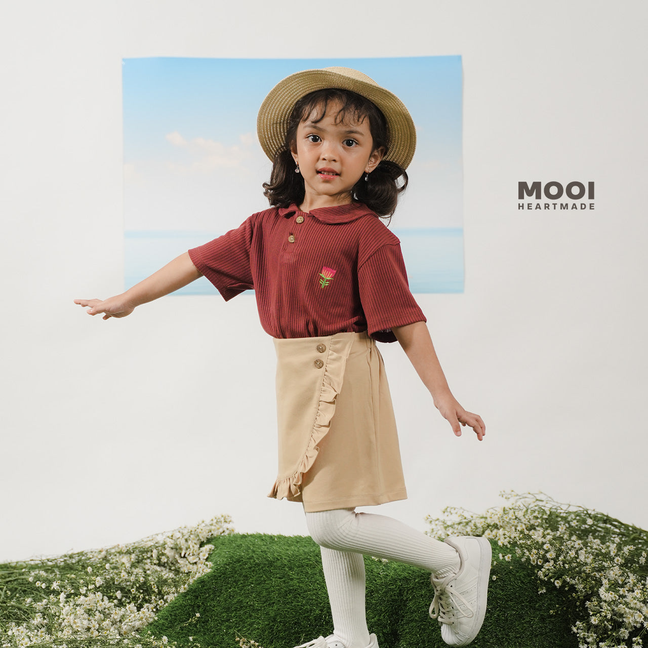 Mooi Atasan Anak Perempuan Laura Rib Top