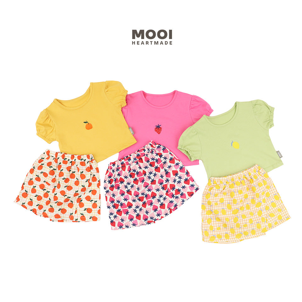 Mooi Setelan Anak Perempuan Alena Skort Set