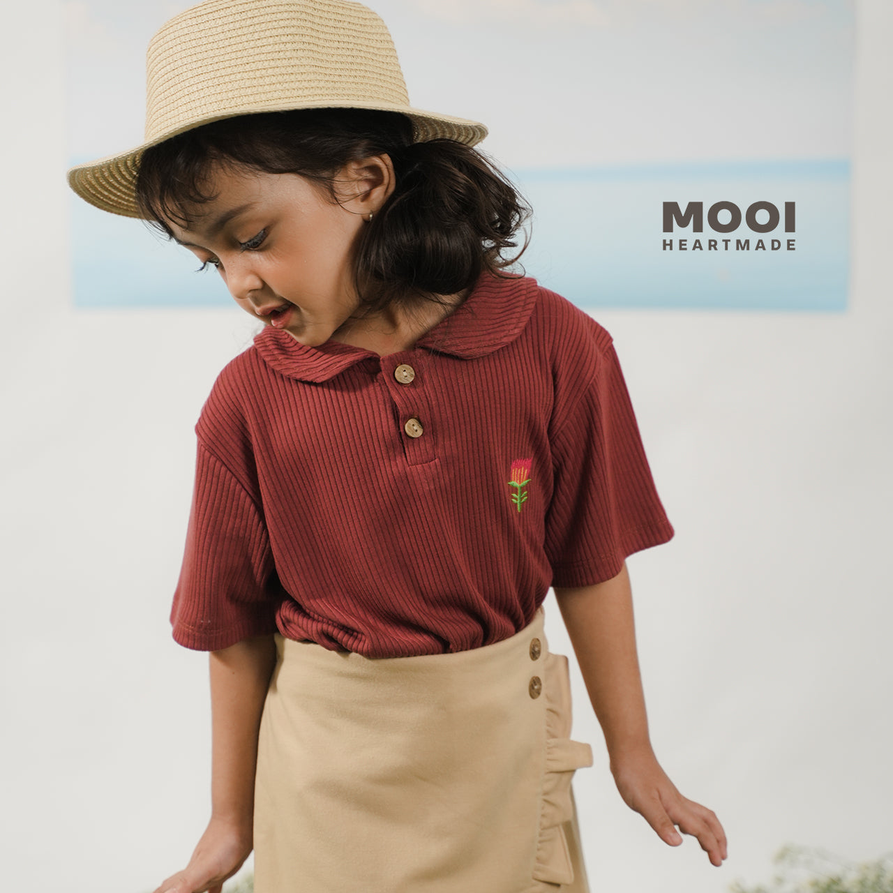 Mooi Atasan Anak Perempuan Laura Rib Top