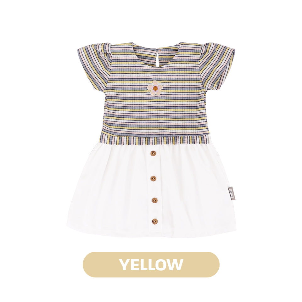 Mooi Dress Anak Perempuan Karina Rib Striped Dress