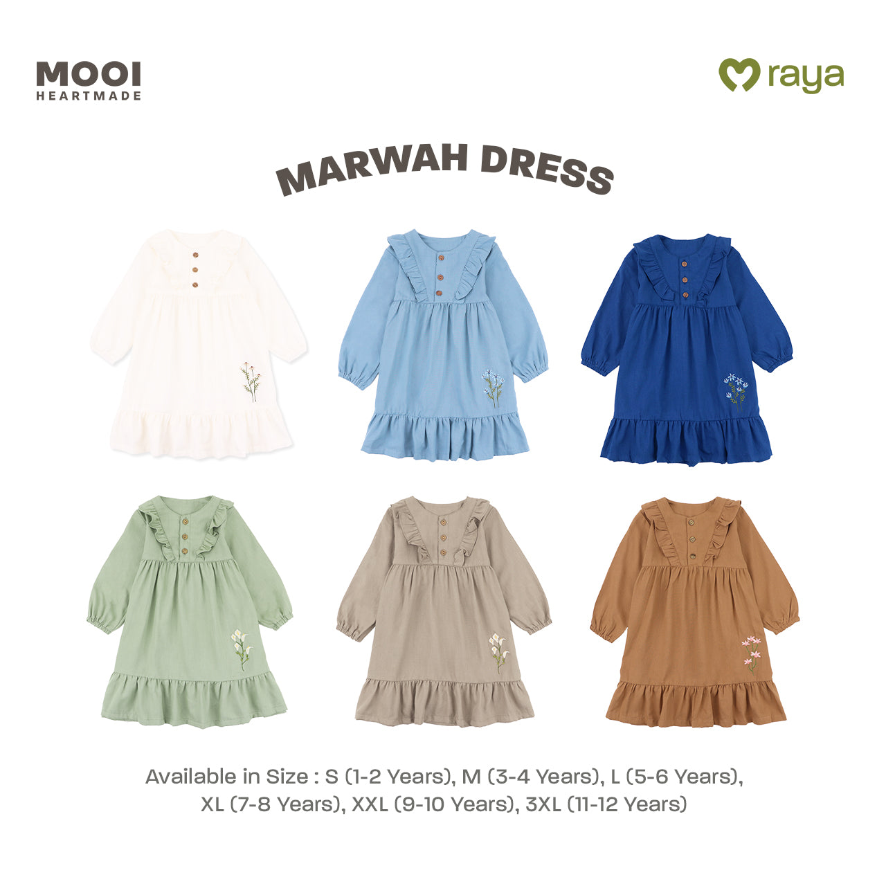 Mooi Dress Anak Gamis Anak Perempuan Marwah Gamis
