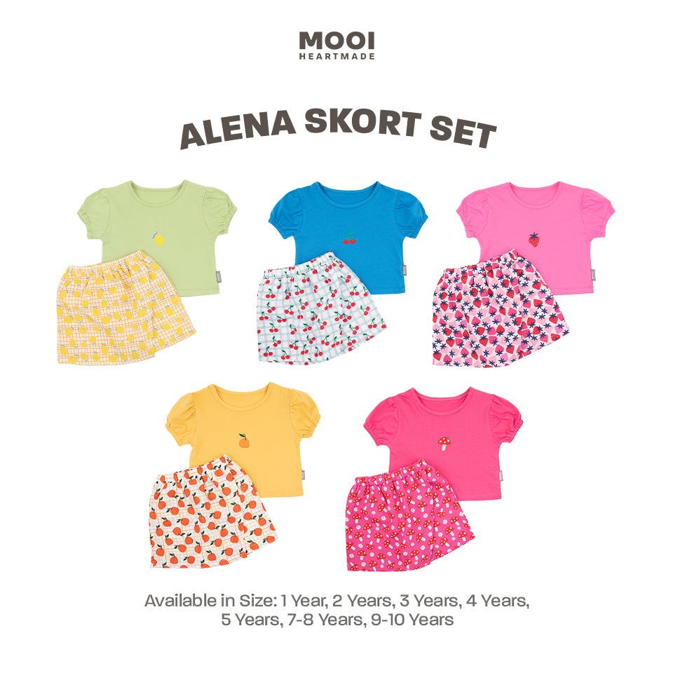Mooi Setelan Anak Perempuan Alena Skort Set