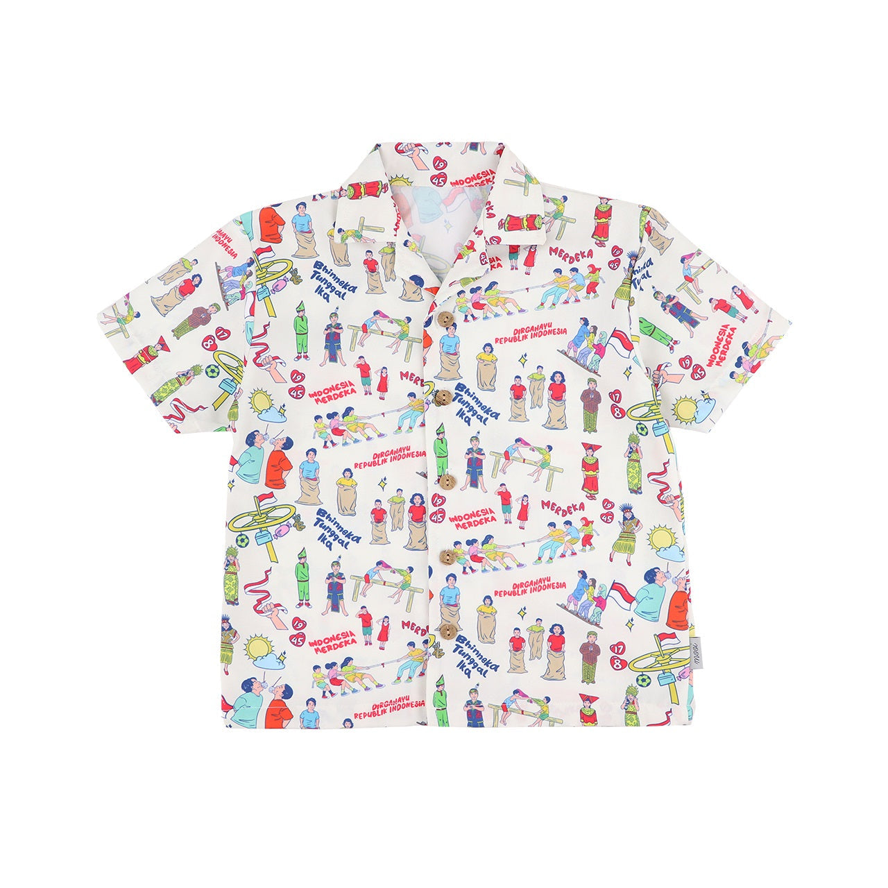 Mooi x Hari Merdeka Kaos Kemerdekaan Kemeja Anak Printed Shirt
