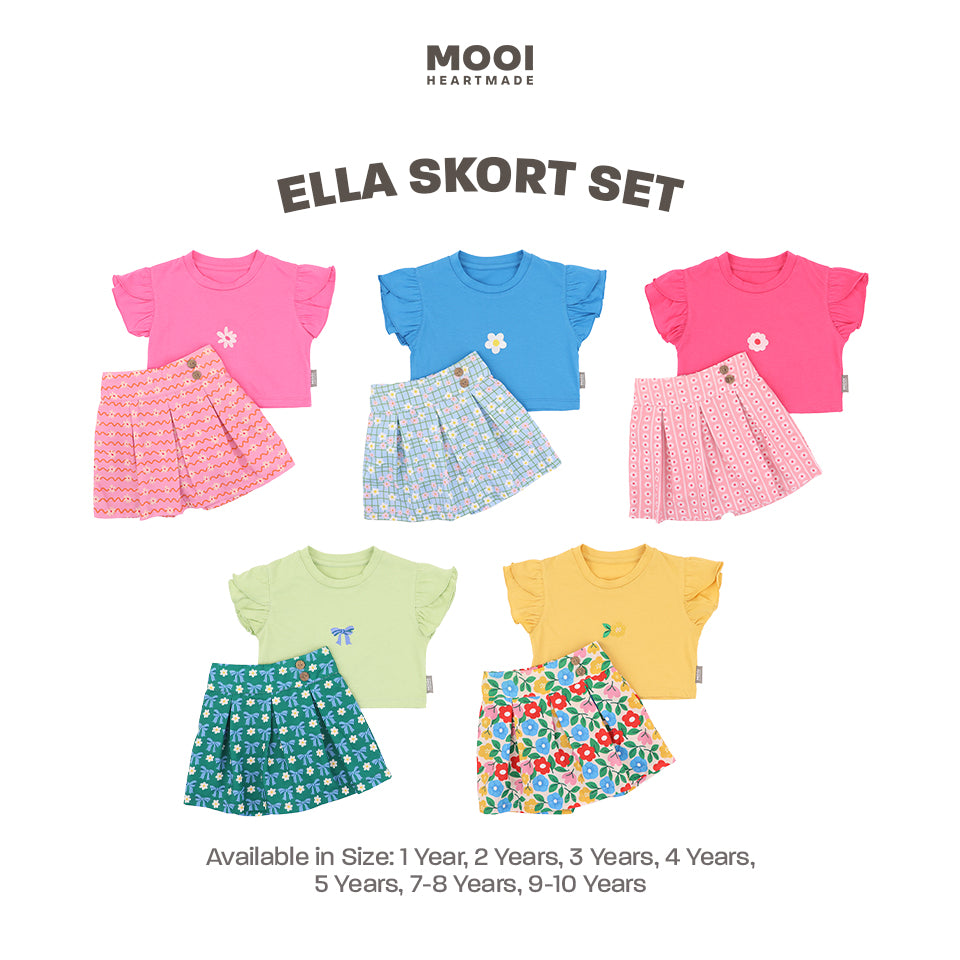 Mooi Setelan Anak Perempuan Ella Skort Set