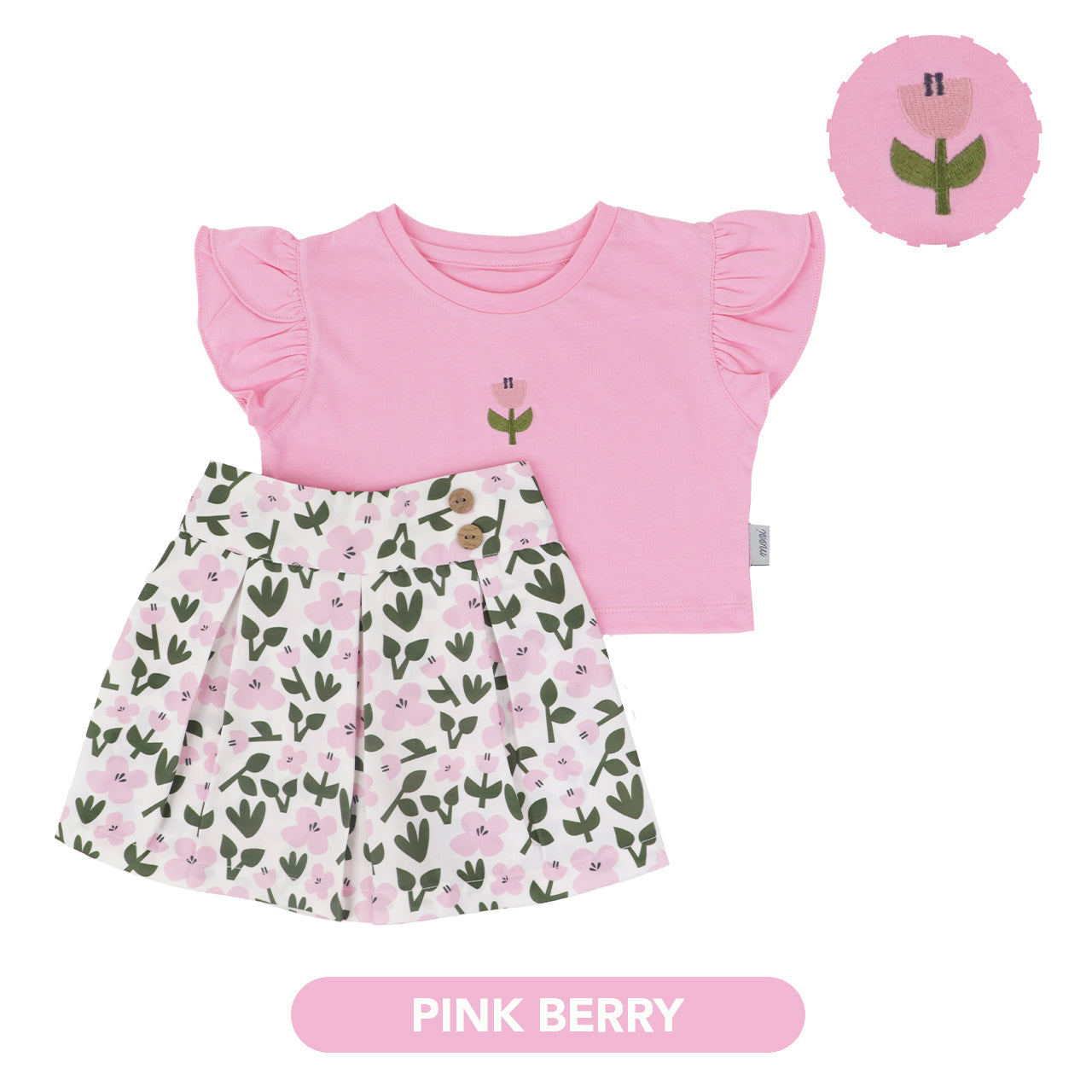 Mooi Setelan Anak Perempuan Ella Skort Set