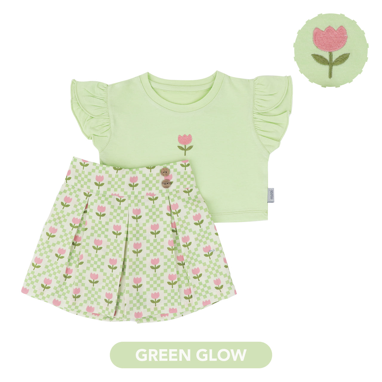 Mooi Setelan Anak Perempuan Ella Skort Set
