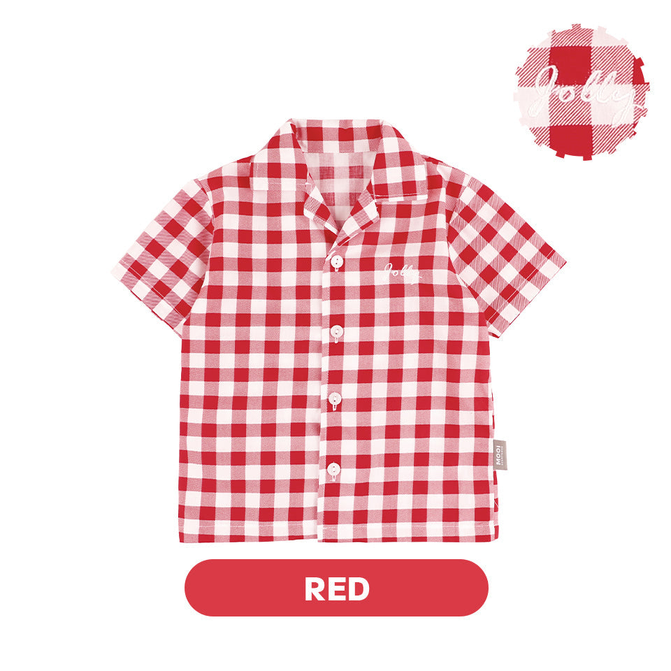 Mooi Kemeja Anak Laki - Laki Kemeja Katun Motif Gama Shirt