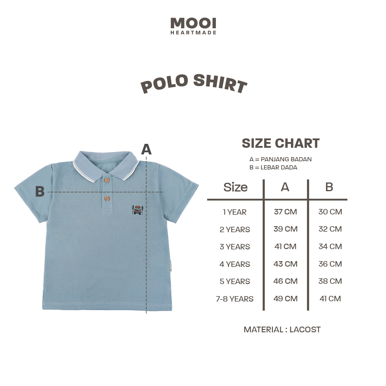 Mooi Kemeja Anak Laki-Laki Polo Shirt