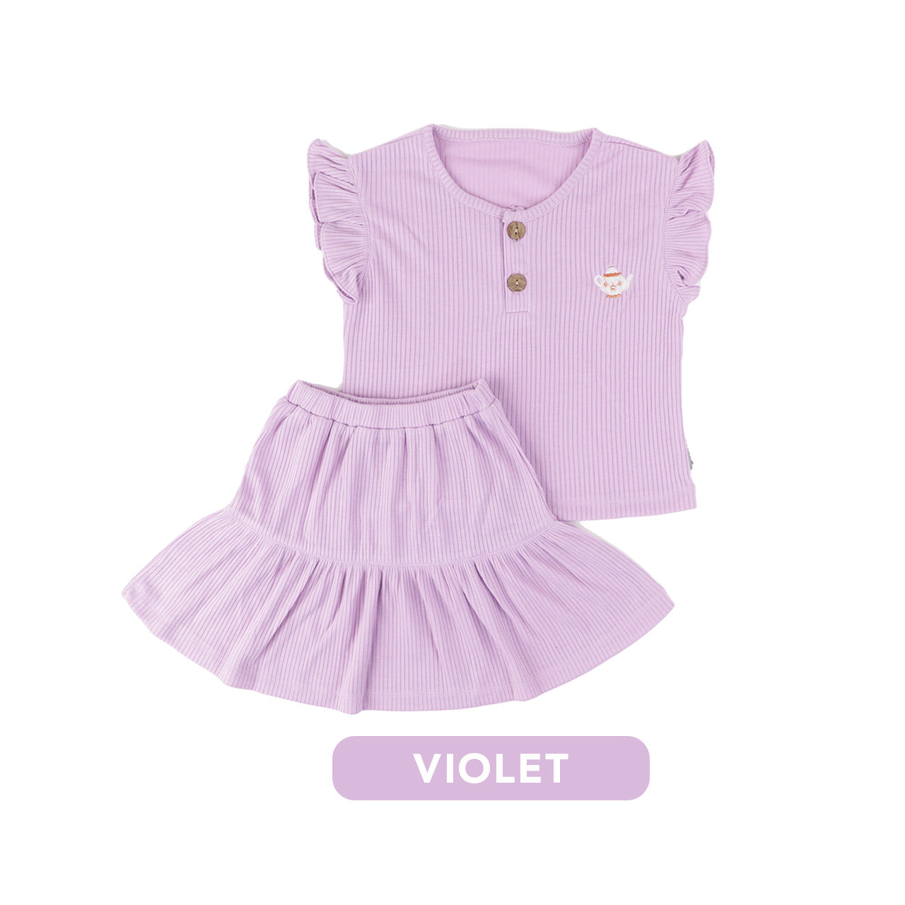 Mooi Setelan Anak Perempuan Narumi Ruffle Set