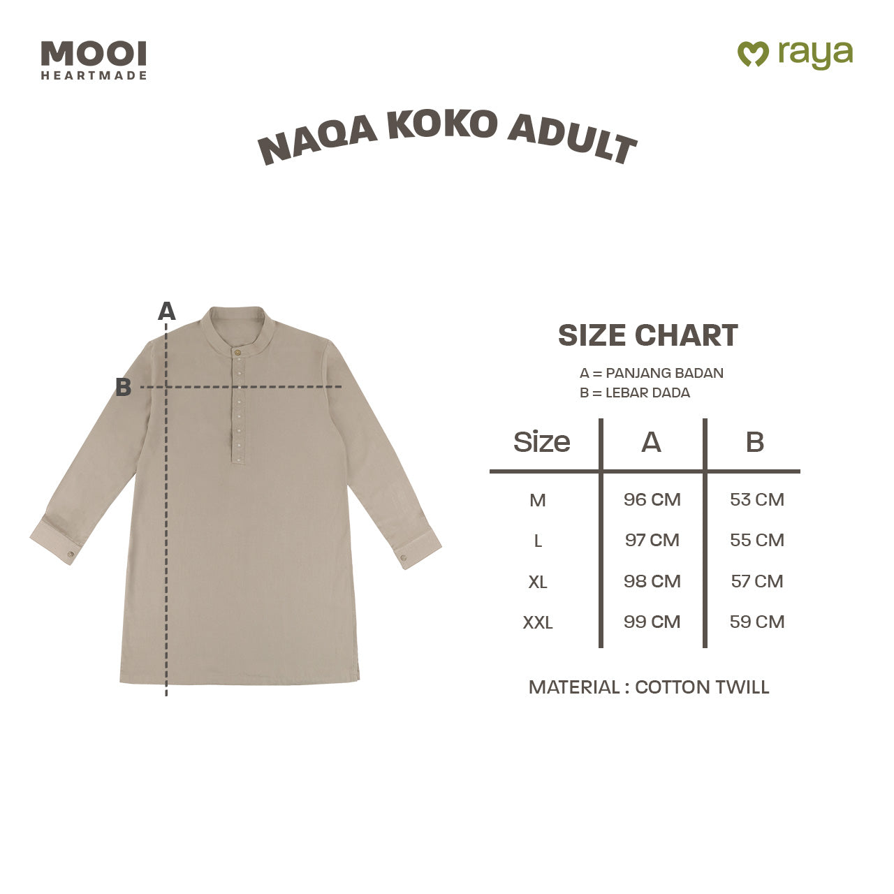 Mooi Atasan Pria Kemeja Pria Raya Collection Naqa Koko