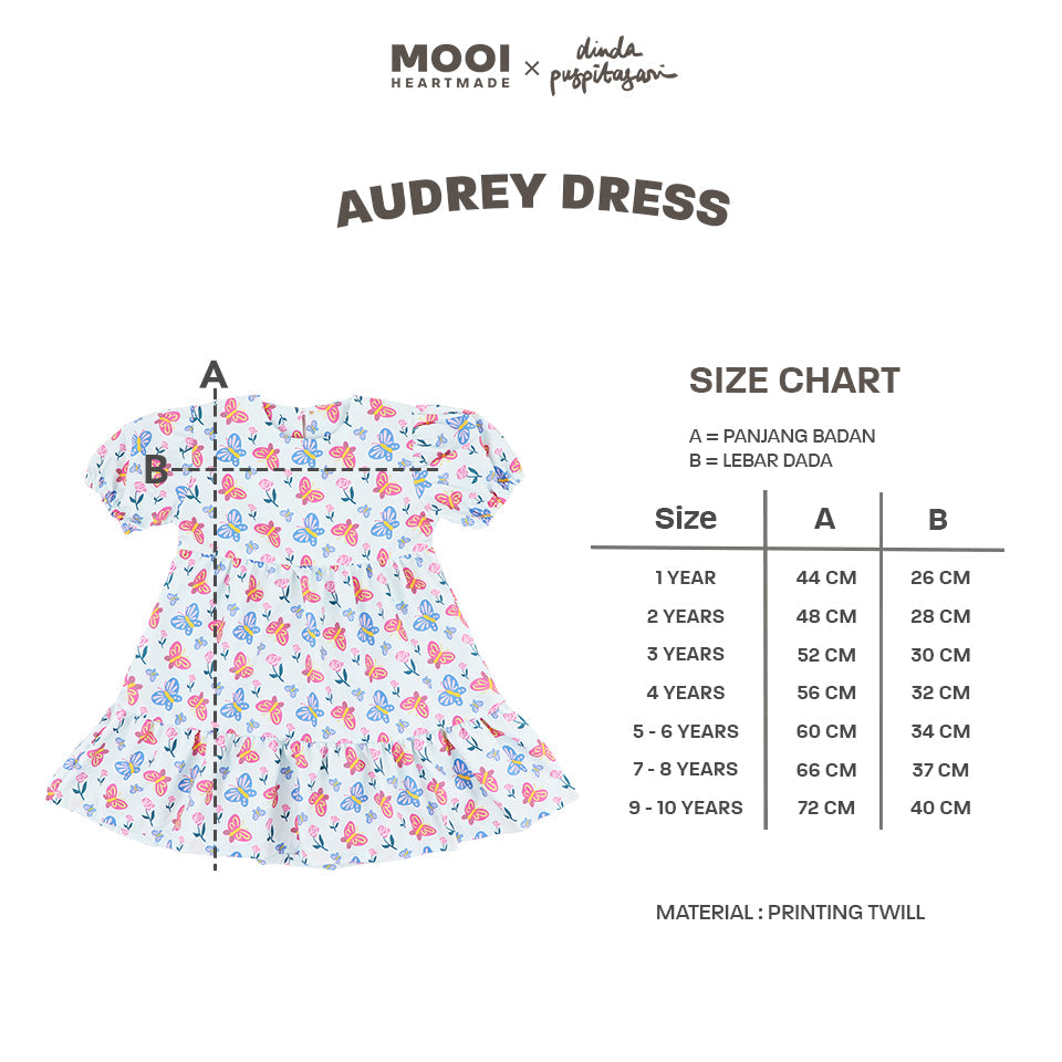 Mooi X Dinda Puspitasari Dress Anak Perempuan Audrey Dress