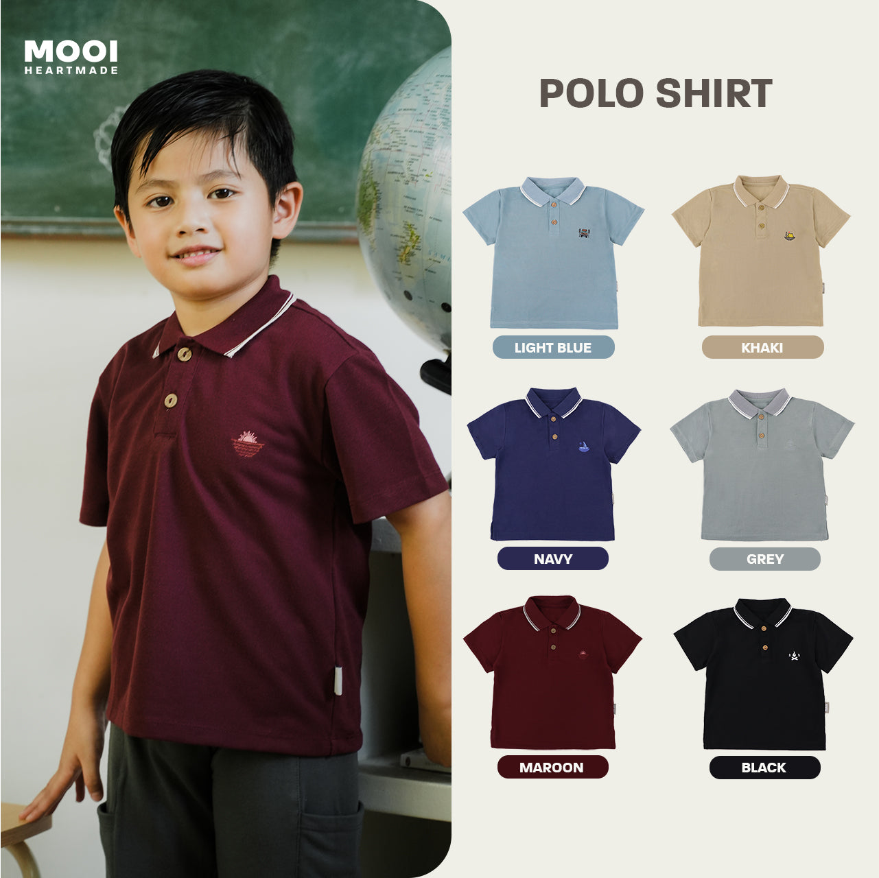 Mooi Kemeja Anak Laki-Laki Polo Shirt
