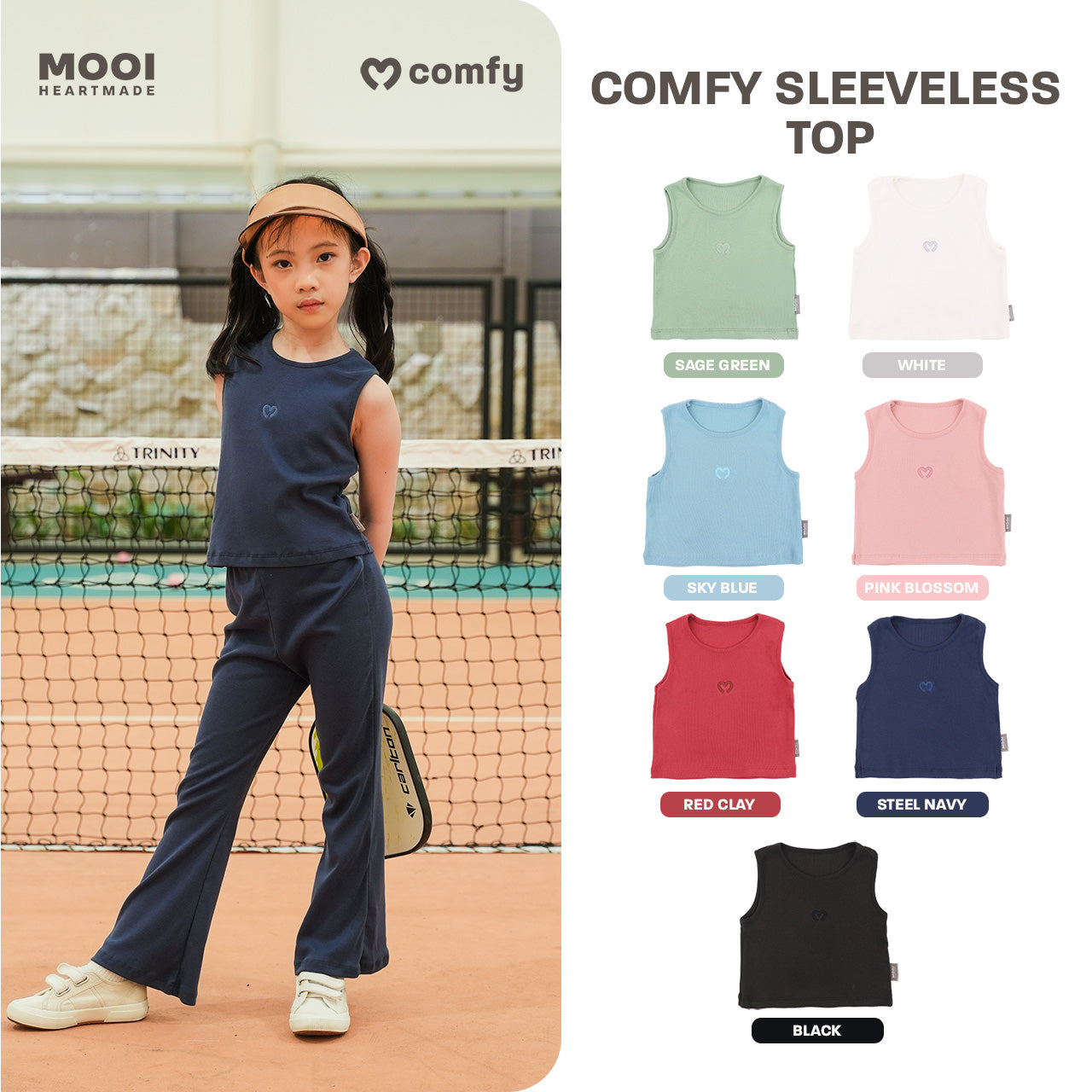 Mooi Atasan Anak Perempuan Comfy Sleeveless Top