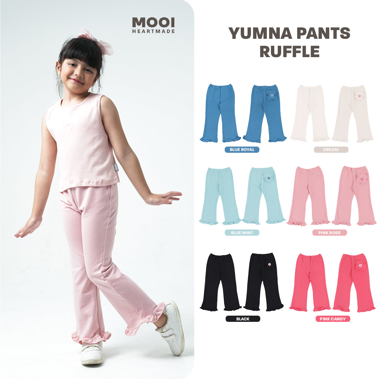 Mooi Celana Panjang Anak Perempuan Yumna Pants Ruffle