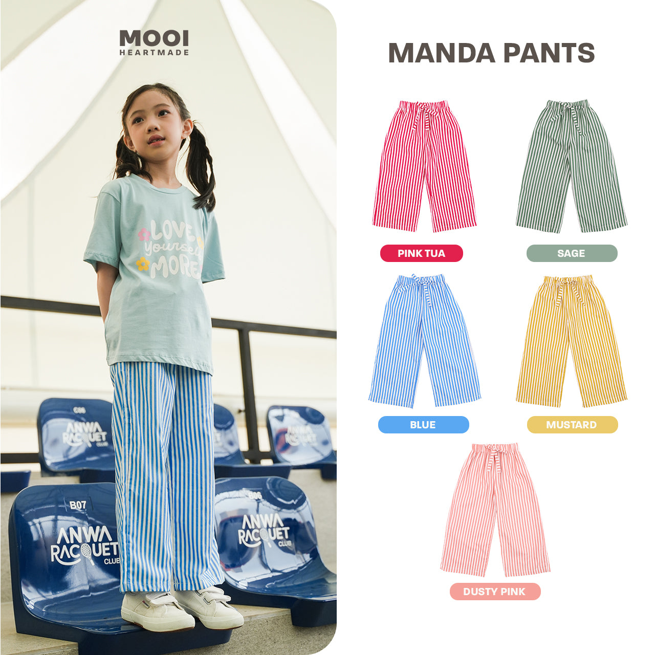Mooi Celana Panjang Anak Perempuan Manda Striped Pants
