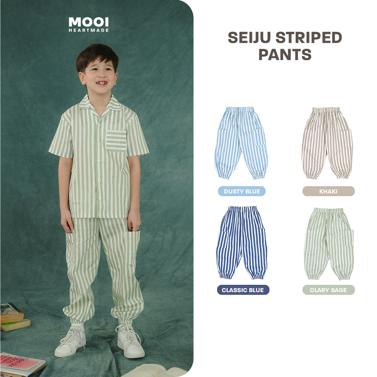 Mooi Celana Panjang Chinos Anak Seiju Striped Pants