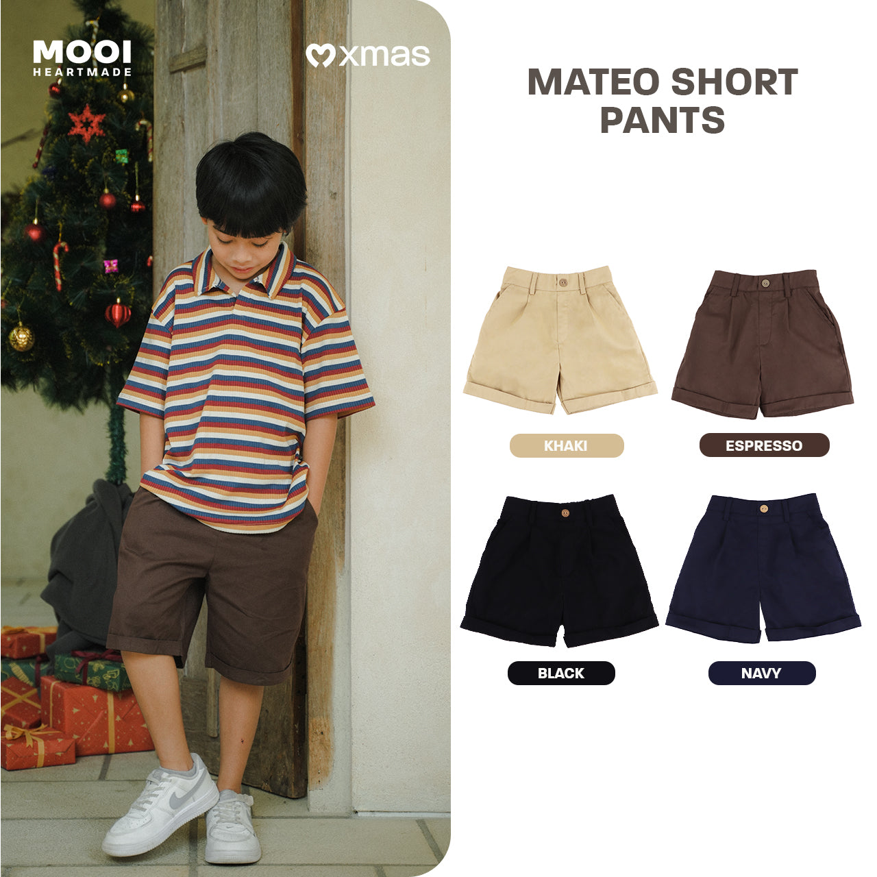 Mooi Celana Pendek Anak Laki-laki Christmas Collection Mateo Short Pants