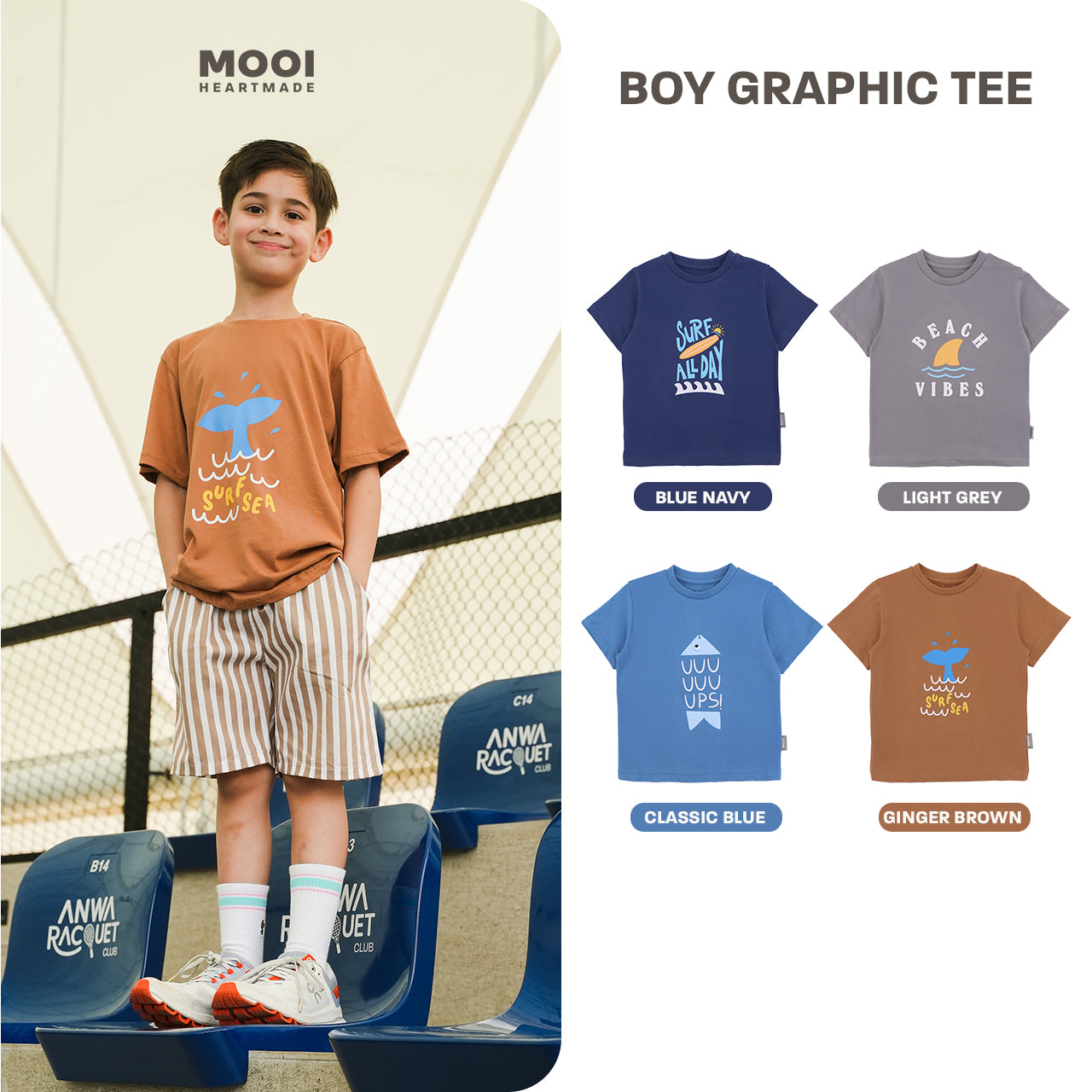 Mooi Kaos Anak Laki-Laki Boy Graphic Tee