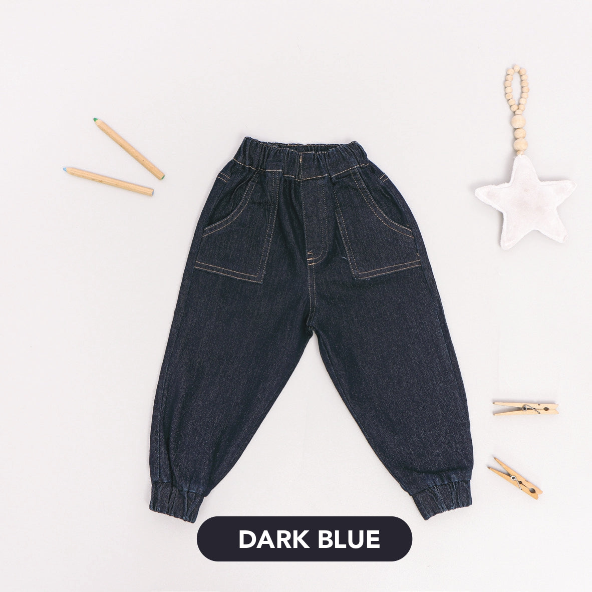 Mooi Celana Jeans Anak Kids Denim Jogger Pants V1