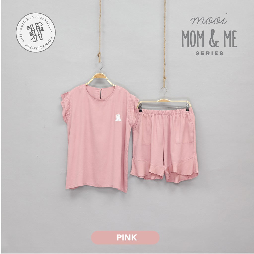Mooi Setelan Piyama Wanita Kika Ruffle Set (MOM)