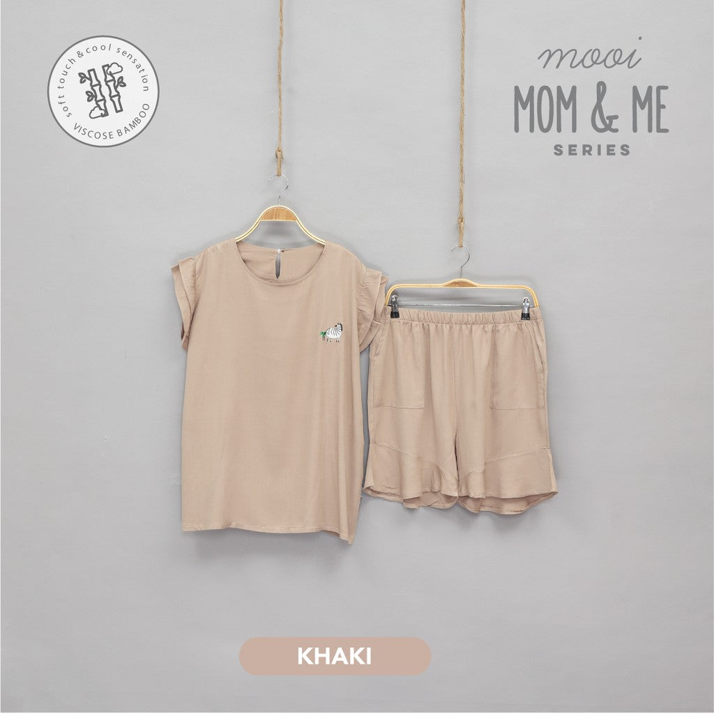 Mooi Setelan Piyama Wanita Kika Ruffle Set (MOM)