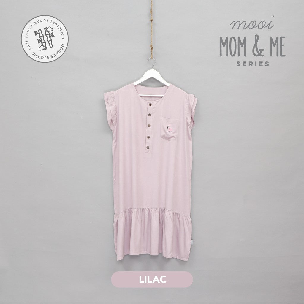 Mooi Daster Wanita Kika Ruffle Dress (MOM)