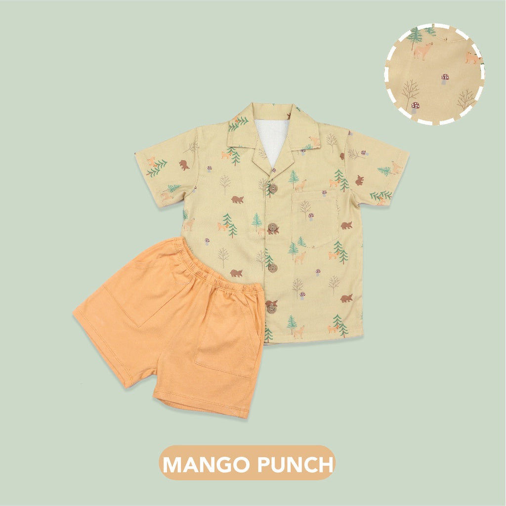 Mooi Setelan Anak Laki-laki Kemeja Anak Printed Shirt Set