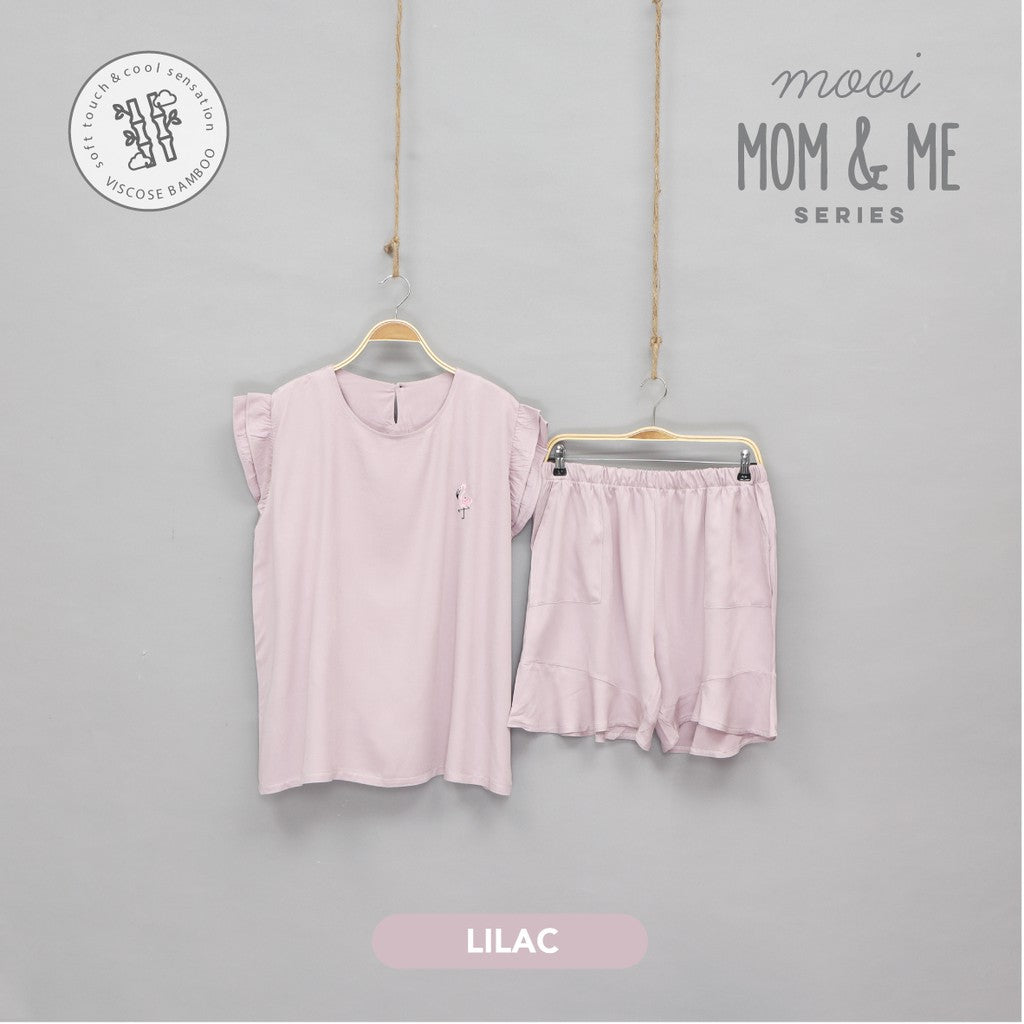 Mooi Setelan Piyama Wanita Kika Ruffle Set (MOM)