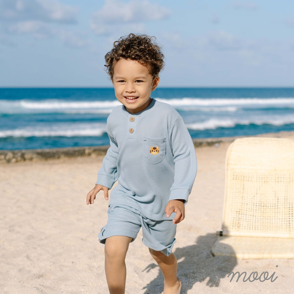 Mooi Sweater Anak Ara Pocket Waffle Top