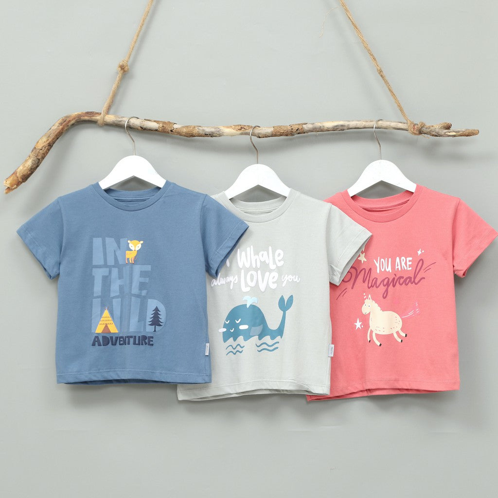 Mooi Kaos Anak Perempuan Graphic Tee Pink Magical