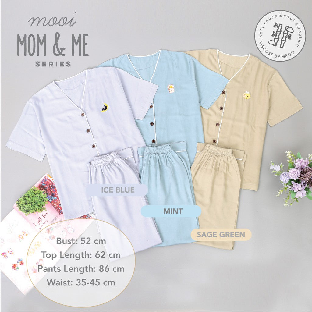 Mooi Piyama Wanita Setelan Panjang Bamboo Viscose