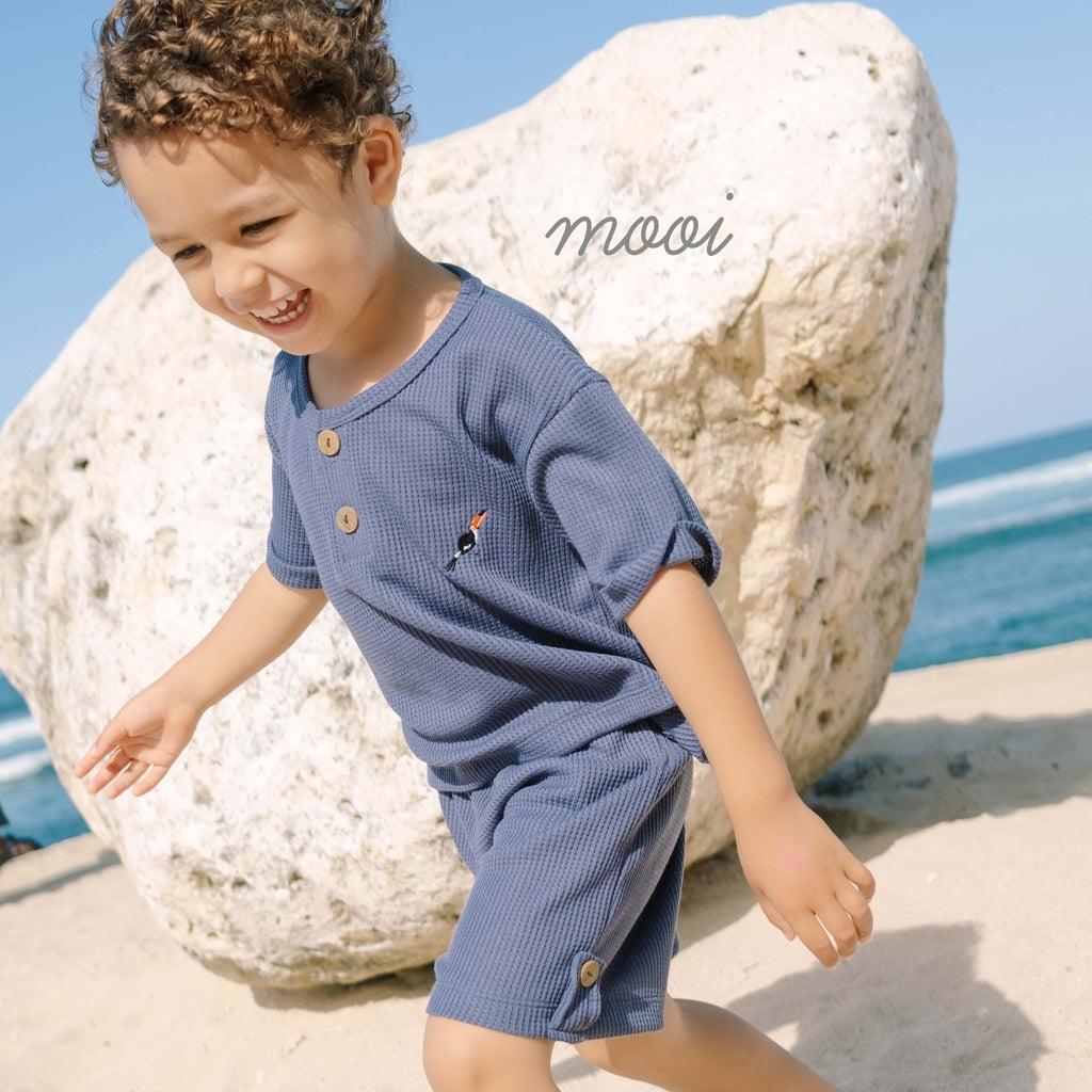 Mooi Setelan Anak Shirt Waffle Set