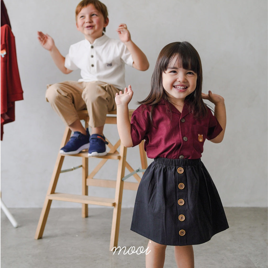 Mooi Rok Anak Perempuan Mikka Button Skirt