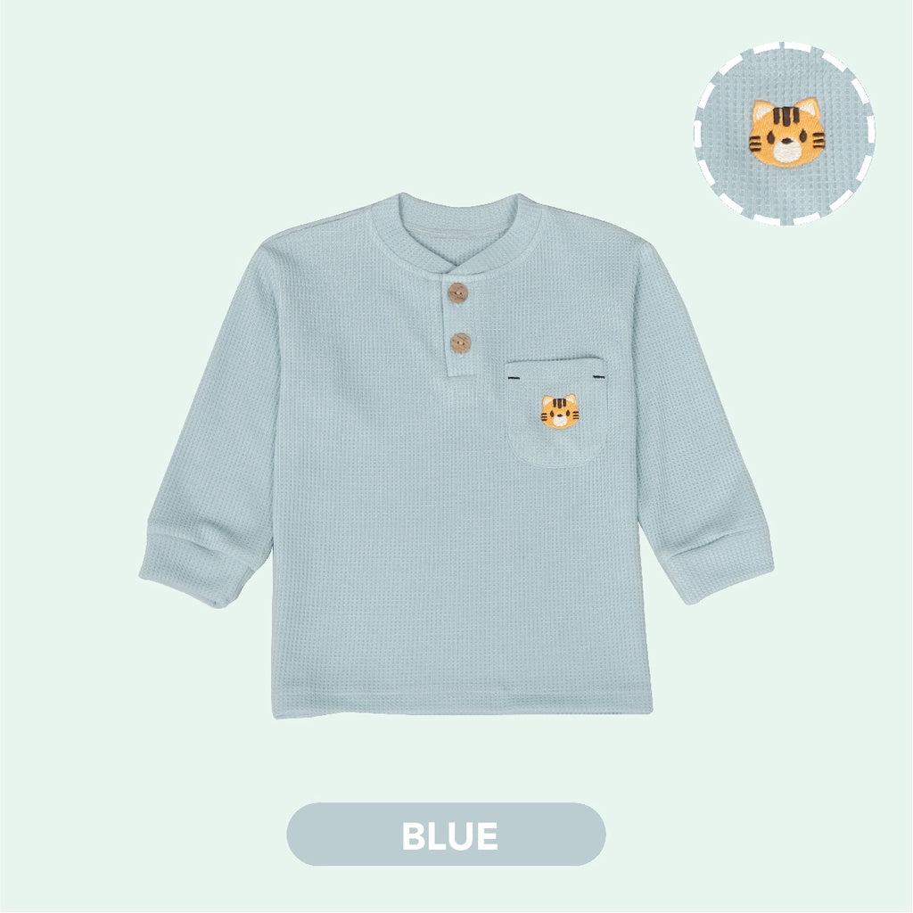 Mooi Sweater Anak Ara Pocket Waffle Top