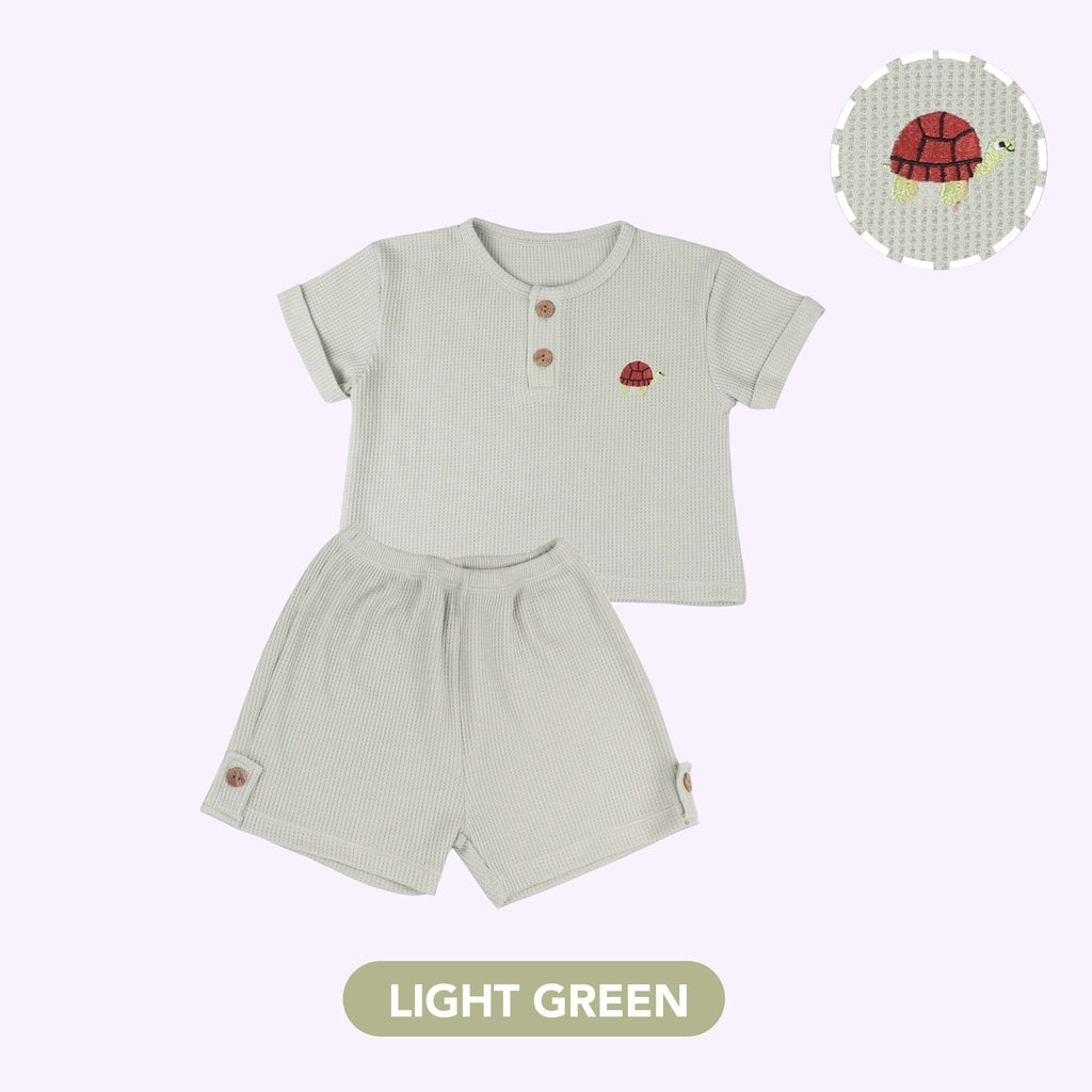 Mooi Setelan Anak Shirt Waffle Set