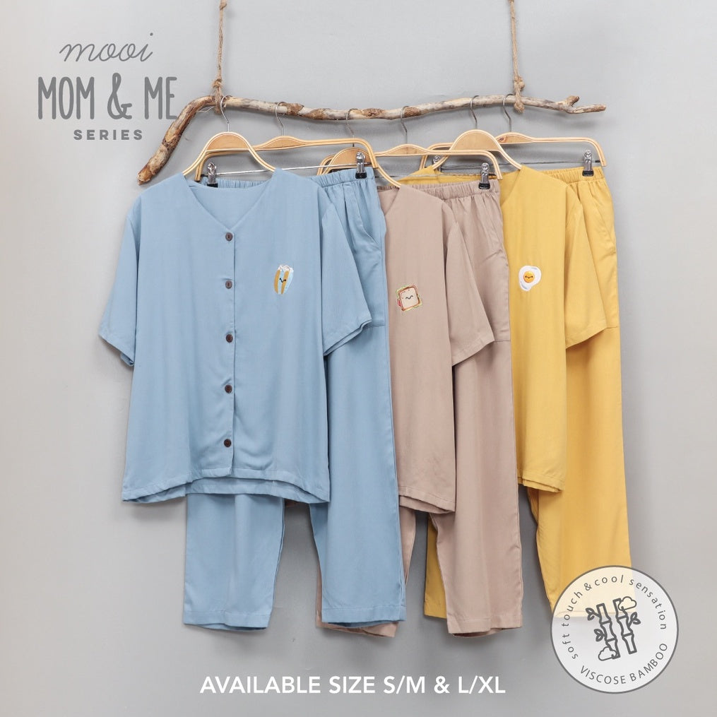 Mooi Piyama Wanita Basic Long Set Bamboo Viscose
