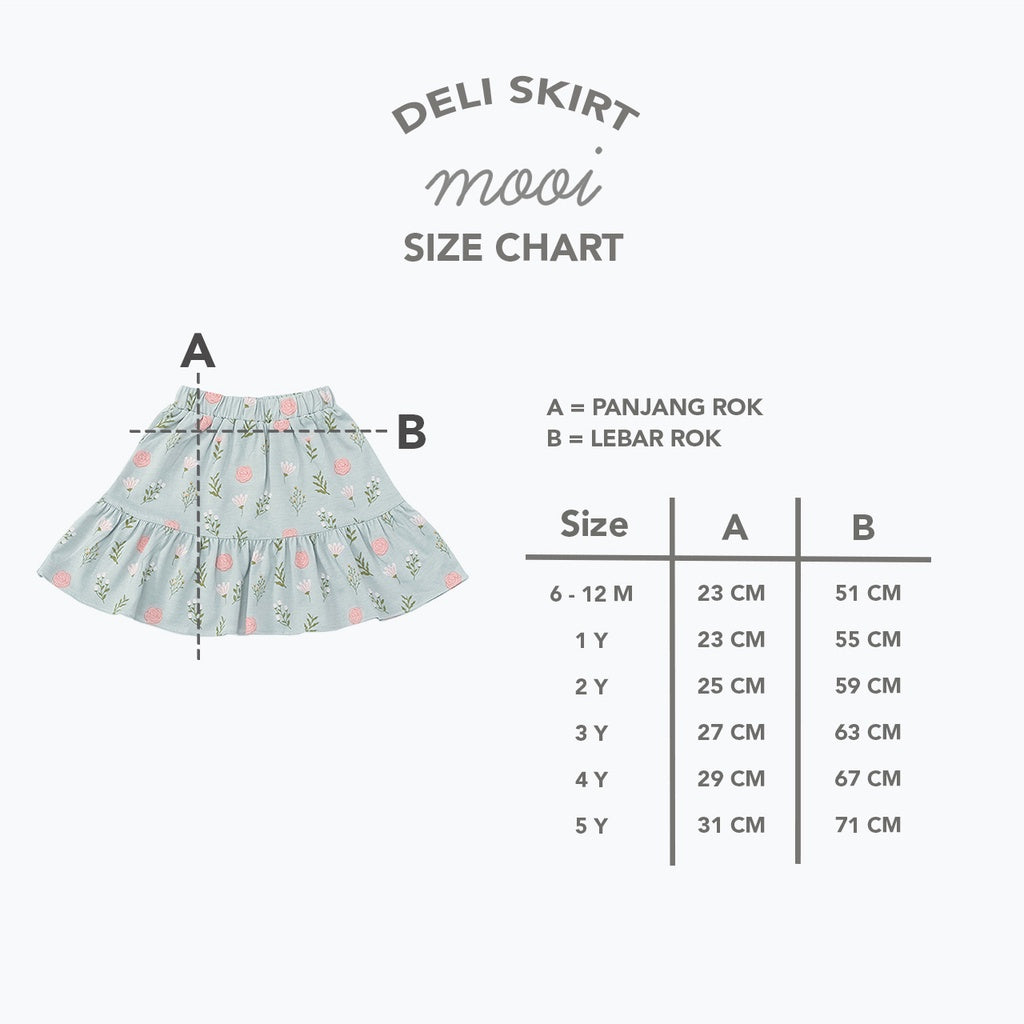 Mooi Rok Anak Perempuan Deli Skirt