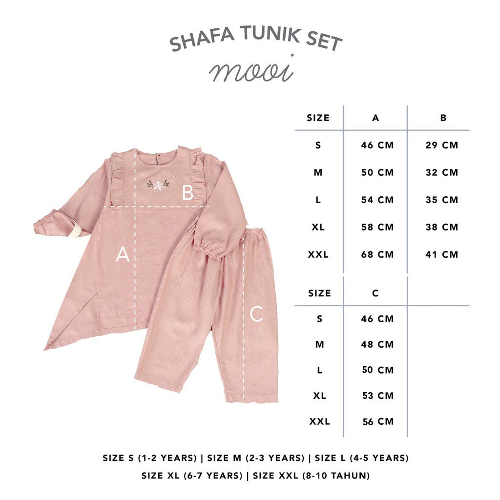 Mooi Setelan Anak Perempuan Shafa Tunik Set