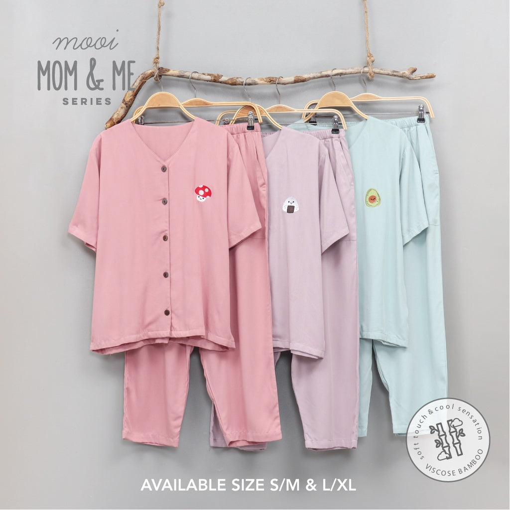 Mooi Piyama Wanita Basic Long Set Bamboo Viscose