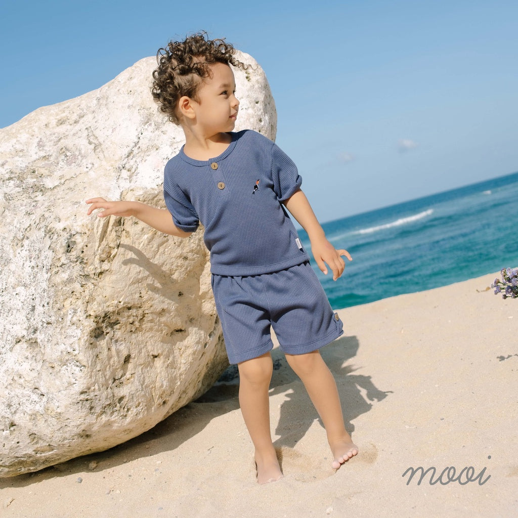 Mooi Setelan Anak Shirt Waffle Set