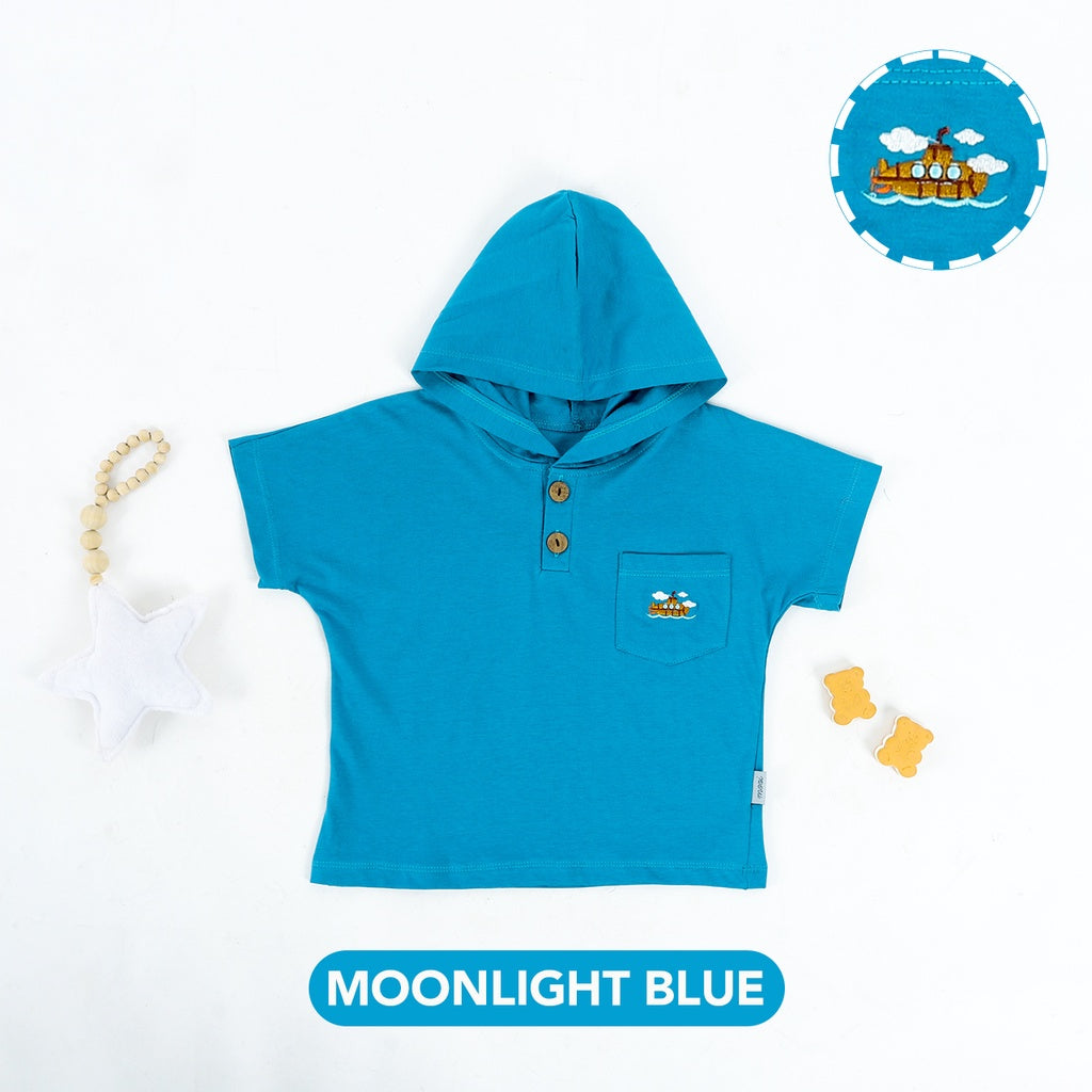 Mooi Atasan Hoodie Pendek Anak Kenzo Top