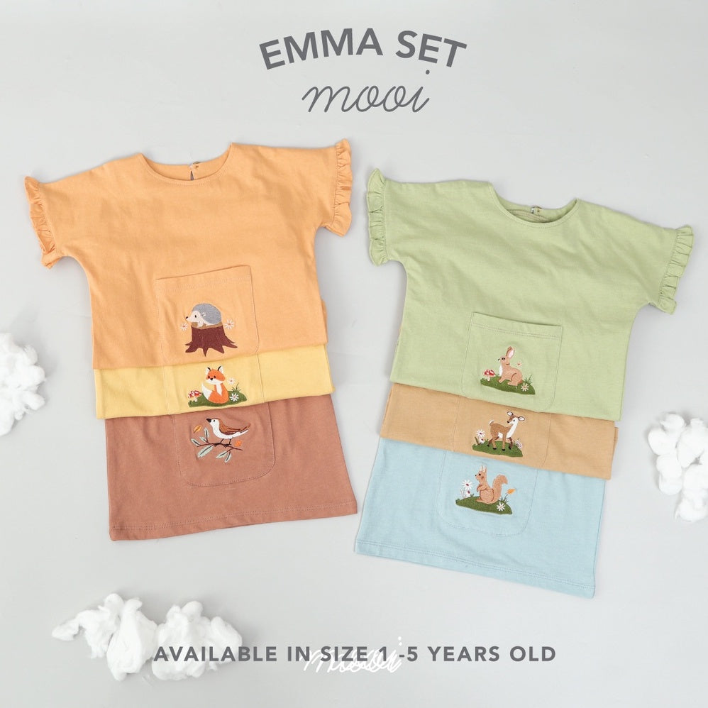 Mooi Setelan Anak Perempuan Ruffle Emma Set