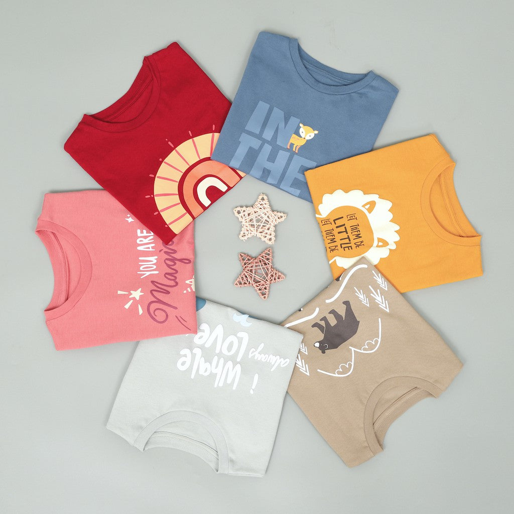 Mooi Kaos Anak Laki-laki Graphic Tee Brown Adventure