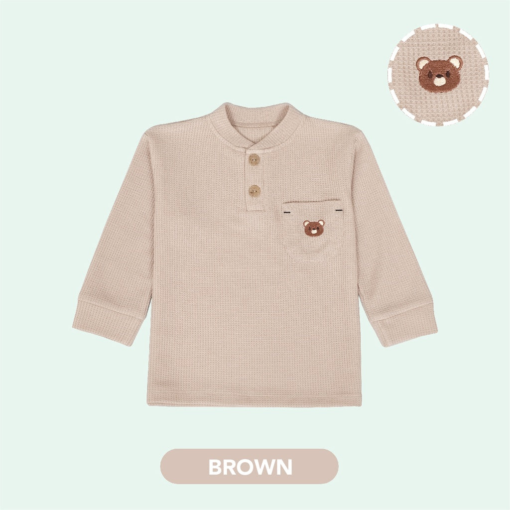 Mooi Sweater Anak Ara Pocket Waffle Top