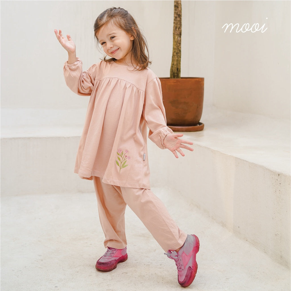 Mooi Setelan Anak Perempuan Zara Tunik Set